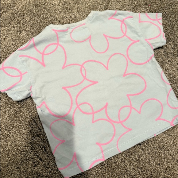 Zara Kids Blue Tee with Pink Floral Design - Picture 2 of 4